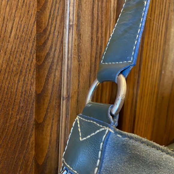 MICHAEL KORS * Medium BLUE SUEDE * multi pocket shoulderbag / purse with DUSTBAG - Picture 14 of 16